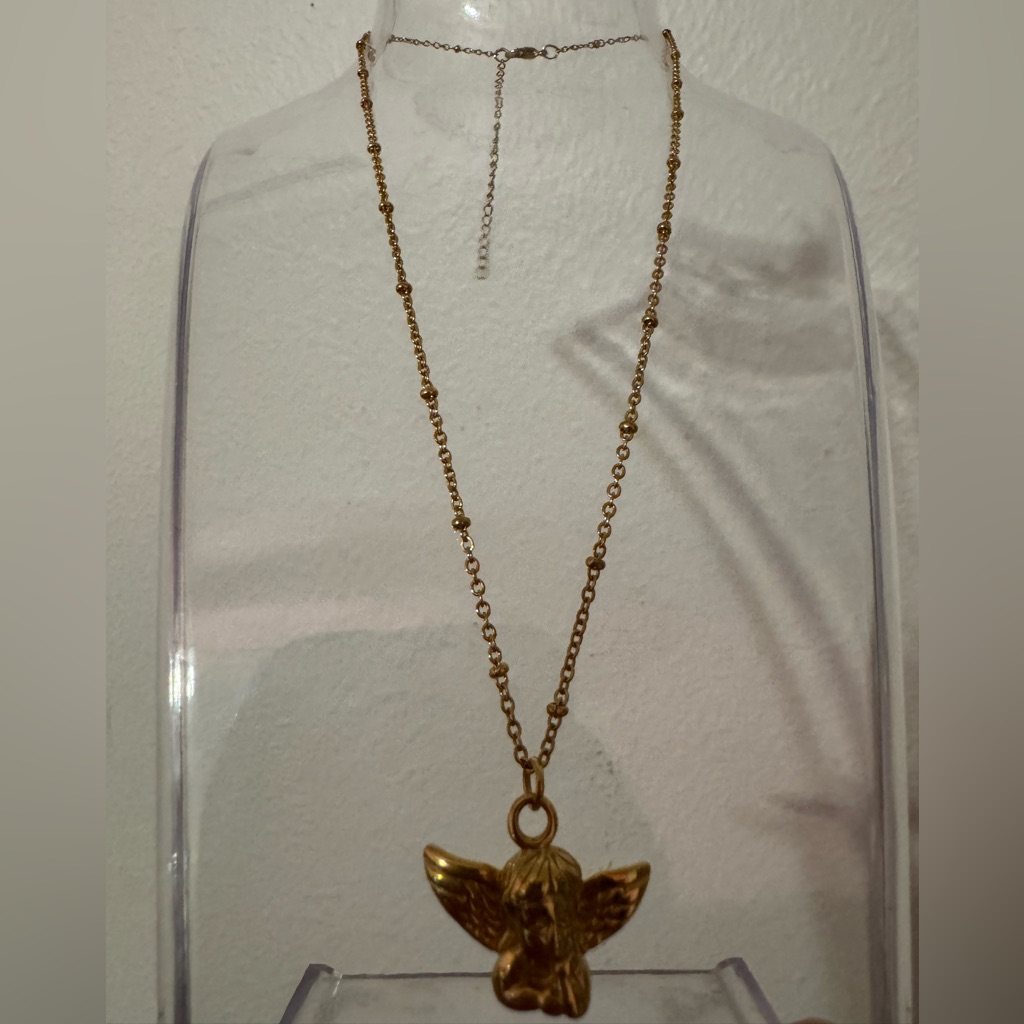 Ellie Vail Gold Angel Pendant Necklace